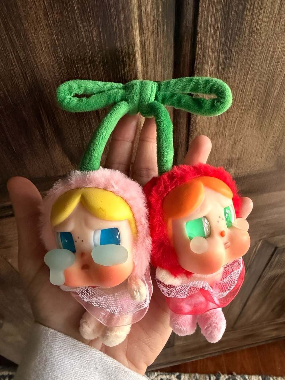 POP MART Crybaby Crying For Love Love You Cherry Plush Figure Pendant - Picture 3 of 8